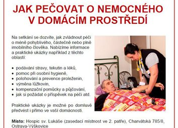 Jak pečovat o nemocného v domácím prostředí - 17. 5. 2016