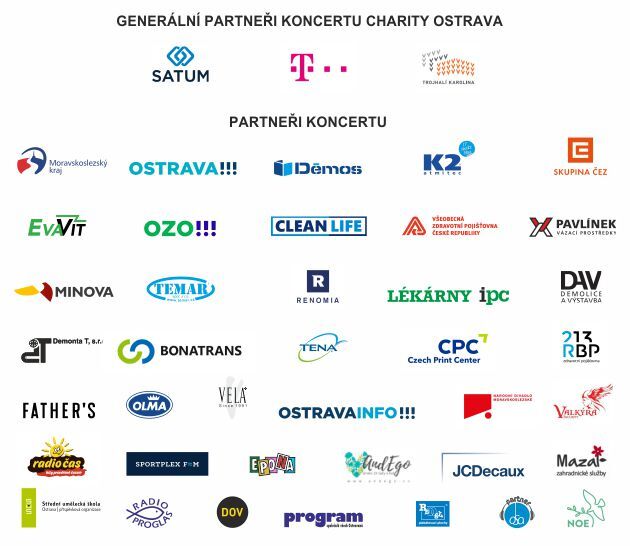 Partneři koncertu Charity Ostrava - 23. 9. 2021