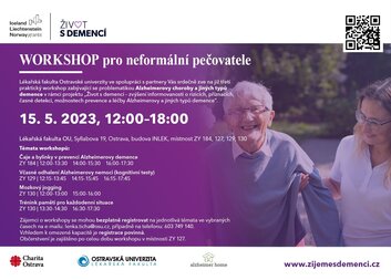 Alzheimerova choroba a jiné typy demence - 3. workshop pro neformální pečovatele