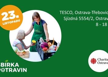Sbírka potravin v Tesco - Ostrava-Třebovice - 23. 11. 2024