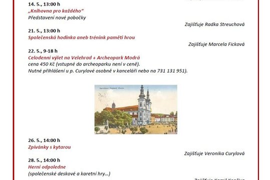 Program v Charitním středisku Gabriel - 5/2025