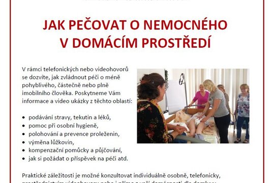 Jak pečovat o nemocného v domácím prostředí - individuální konzultace