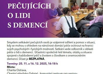 Setkávání pečujících o lidi s demencí - 2025