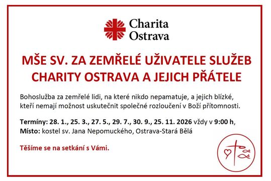 Mše svatá za zemřelé klienty - 2026