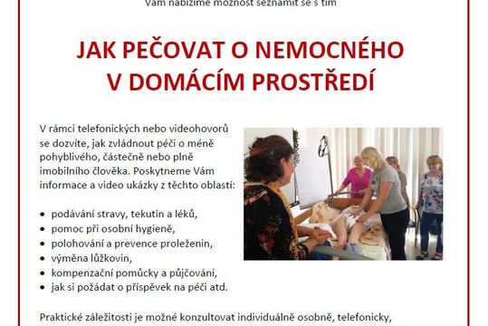 Jak pečovat o nemocného v domácím prostředí - individuální konzultace