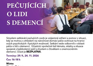Setkávání pečujících o lidi s demencí – 2026